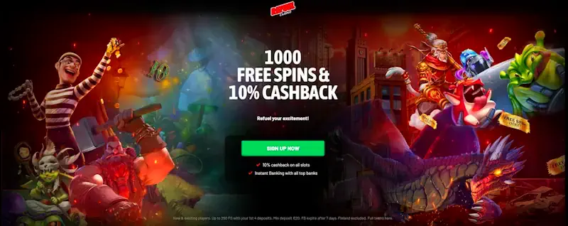 Refuel Casino – uusi kasino ilman rekisteröitymistä 1000 käteiskierroksella